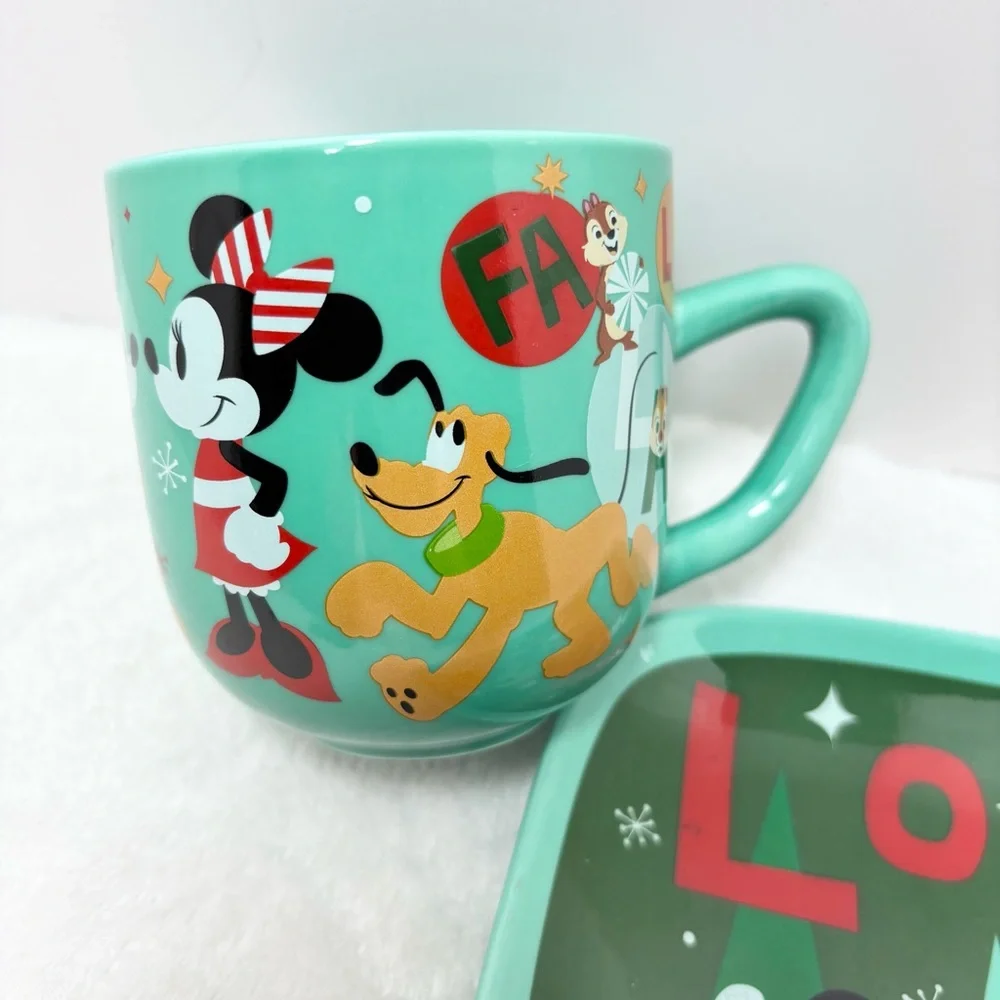 Disney Green Mickey‎ and Minnie Love Mug and Plate